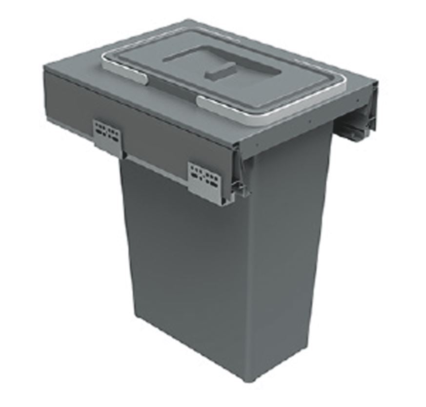 400mm Pull Out 35L Waste Bin Anthracite