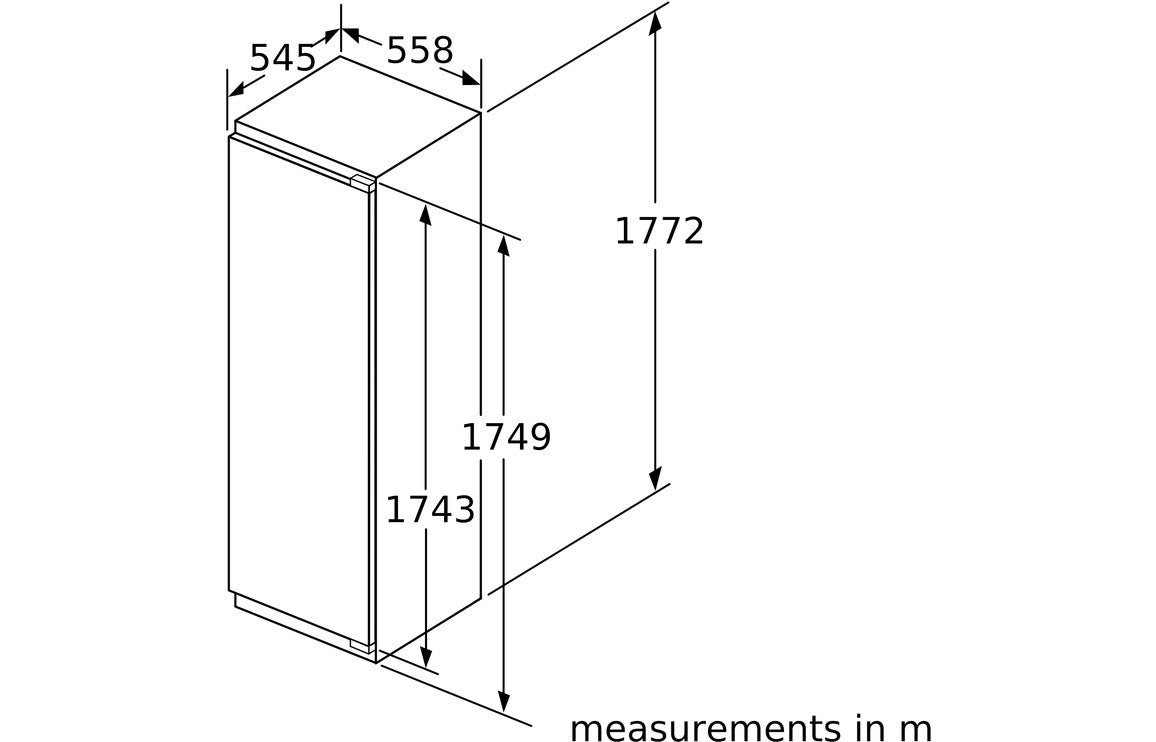 Neff N70 KI1813FE0G B/I Tall Larder Fridge