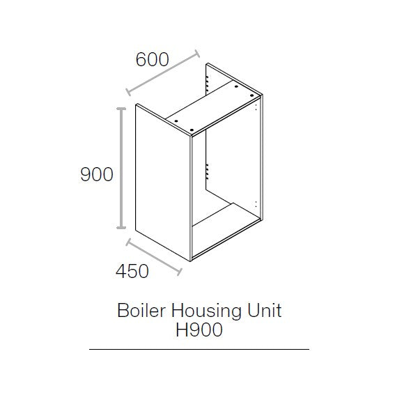 900x600x450mm Boiler Unit Grey