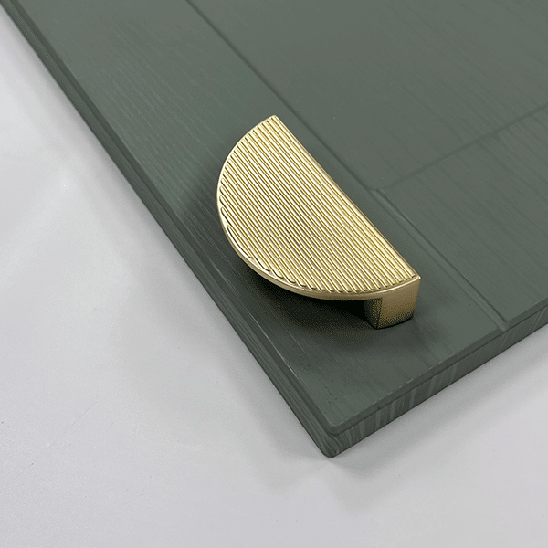 Heaton Range Ribbed Cup Handle Brass