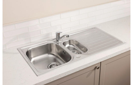 Abode Stria 1.5B Inset Sink & Hilton Tap Pack