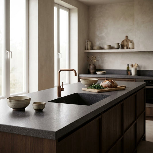 Anthracite Granite Kitchen Worktop – Postformed Laminate | Kronodesign K203 PE