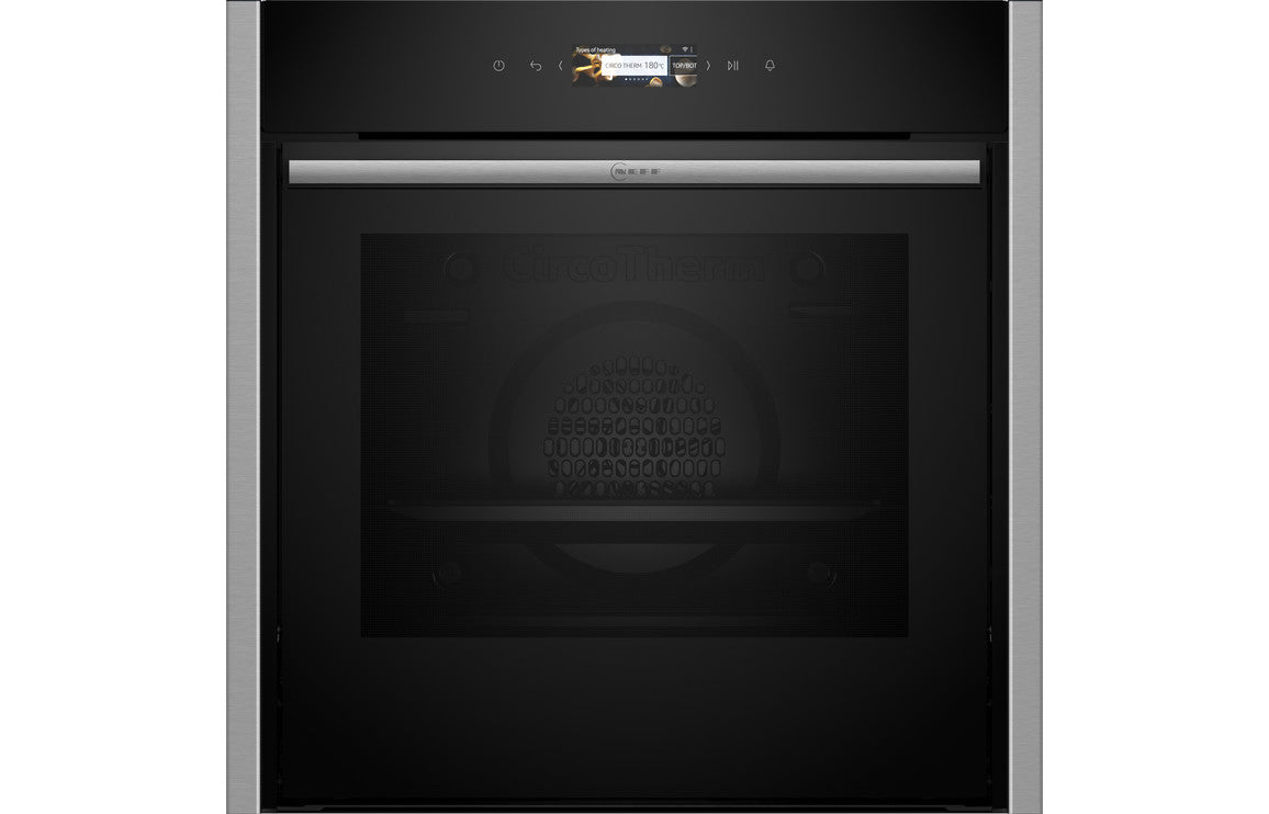 Neff N70 B54CR31N0B Single Slide & Hide® Electric Oven - Black w/Steel Trim