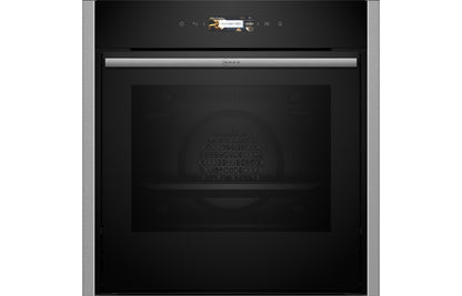 Neff N70 B54CR31N0B Single Slide & Hide® Electric Oven - Black w/Steel Trim