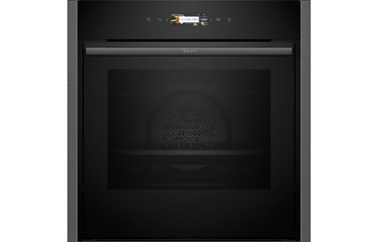 Neff N70 B54CR71G0B Single Slide & Hide® Pyrolytic Oven - Black w/Graphite Trim