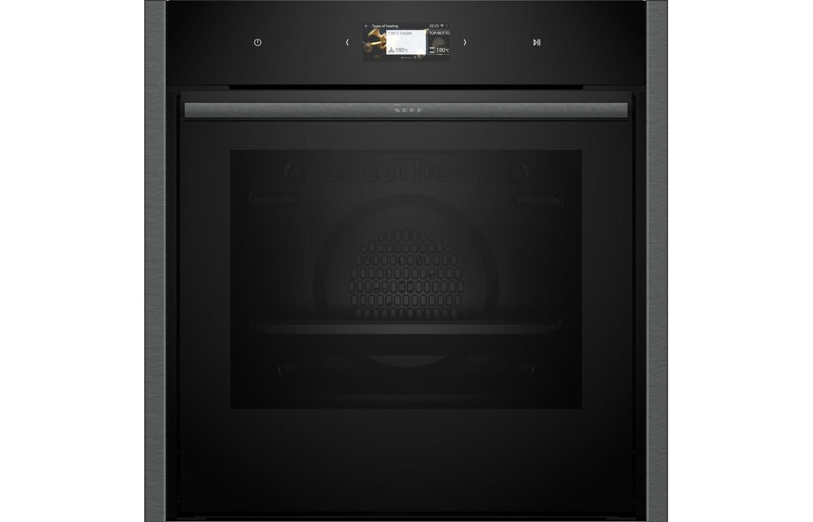 Neff N90 B64CS51G0B Single Slide & Hide® Electric Oven - Black w/Graphite Trim