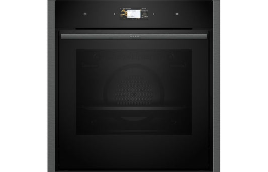 Neff N90 B64CS51G0B Single Slide & Hide® Electric Oven - Black w/Graphite Trim