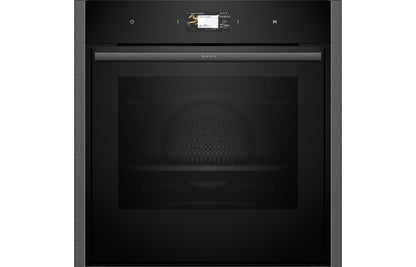 Neff N90 B64CS71G0B Single Slide & Hide® Pyrolytic Oven - Black w/Graphite Trim