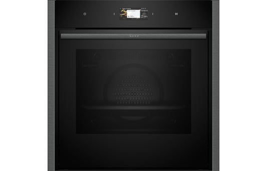 Neff N90 B64CS71G0B Single Slide & Hide® Pyrolytic Oven - Black w/Graphite Trim