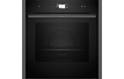 Neff N90 B64FS31G0B Single Slide & Hide® Electric Oven w/Steam - Black w/Graphite Trim