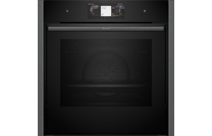 Neff N90 B64FT53G0B Single Slide & Hide® Electric Oven w/Steam - Black w/Graphite Trim