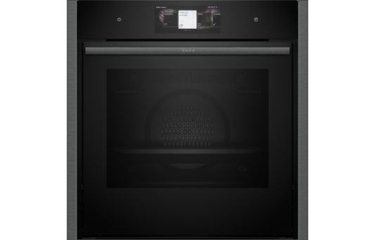 Neff N90 B64FT53G0B Single Slide & Hide® Electric Oven w/Steam - Black w/Graphite Trim