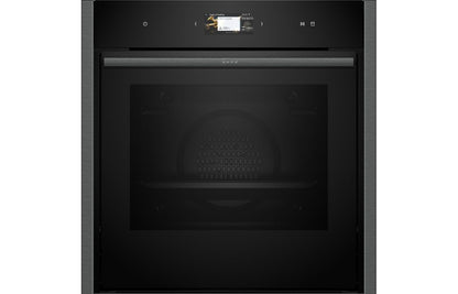 Neff N90 B64VS71G0B Single Slide & Hide® Pyrolytic Oven w/Steam - Black w/Graphite Trim