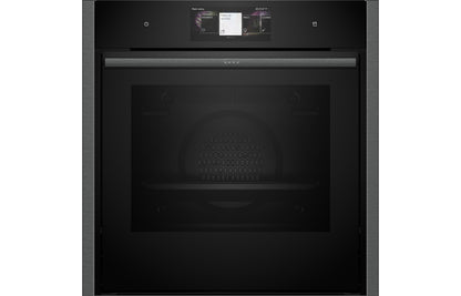 Neff N90 B64VT73G0B Single Slide & Hide® Pyrolytic Oven w/Steam - Black w/Graphite Trim