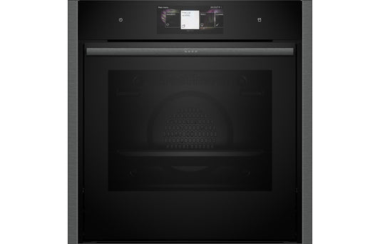 Neff N90 B64VT73G0B Single Slide & Hide® Pyrolytic Oven w/Steam - Black w/Graphite Trim