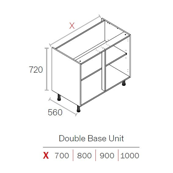 1000mm Highline Base Unit Grey