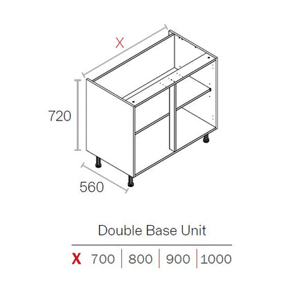 1000mm Highline Base Unit Grey