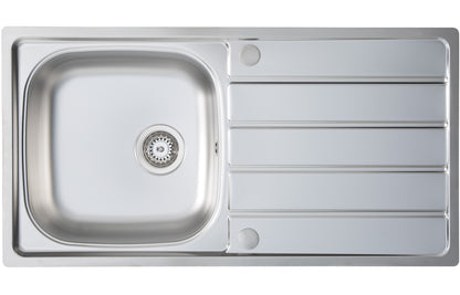 Prima 1B Inset Sink & Chelsea Tap Pack - St/Steel & Chrome