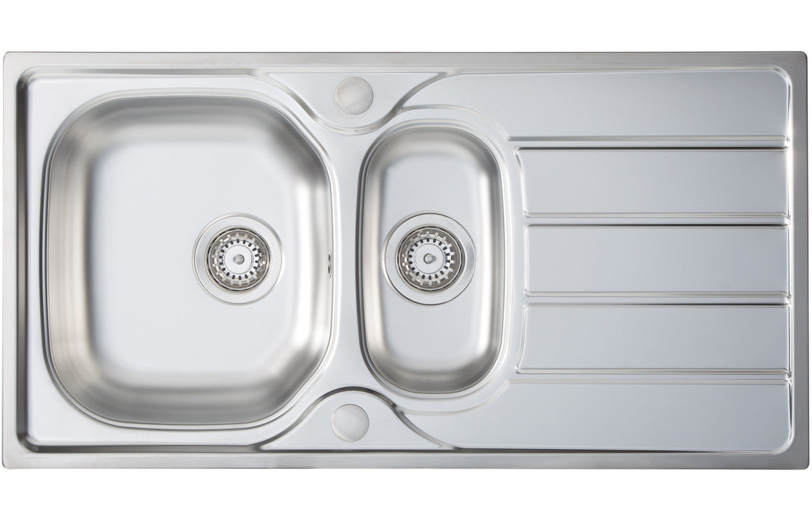 Prima 1.5B Inset Sink & Staten Tap Pack - St/Steel & Chrome