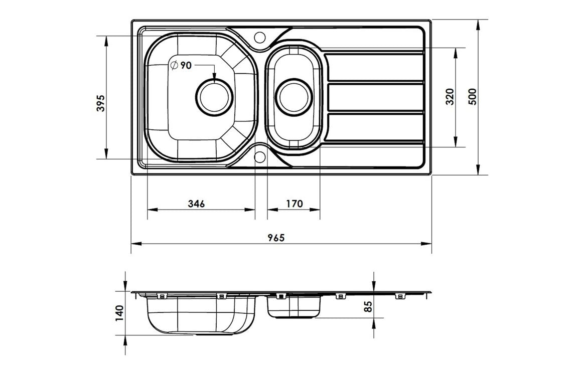 Prima 1.5B Inset Sink & Chelsea Tap Pack - St/Steel & Chrome