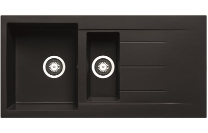 Prima Granite 1.5B Inset Sink & Staten Tap Pack - Black