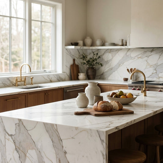 Calacatta Olympus Kitchen Worktop – Square Edged Laminate | Kronodesign K551 SU