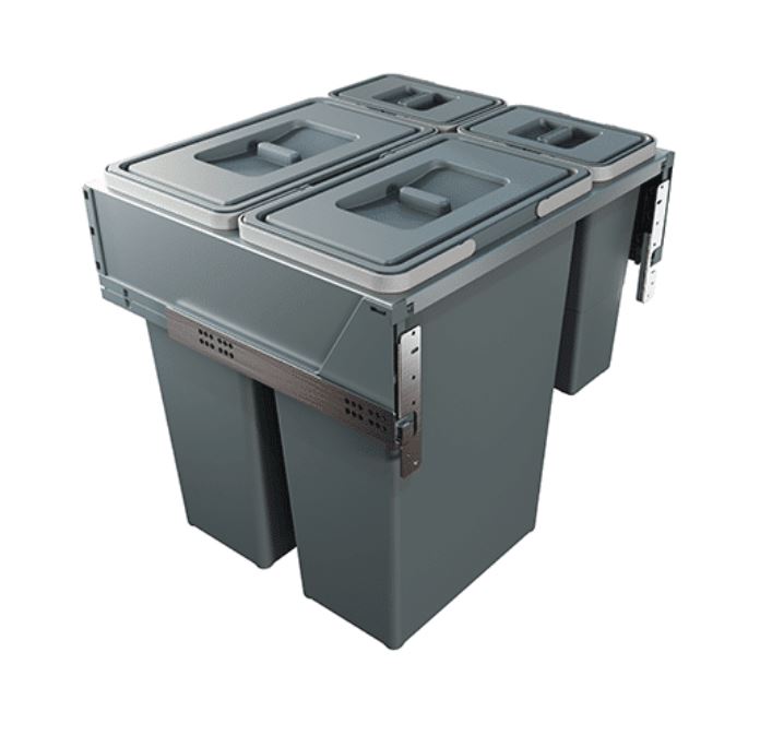 600mm Pull Out 86L Waste Bin Anthracite