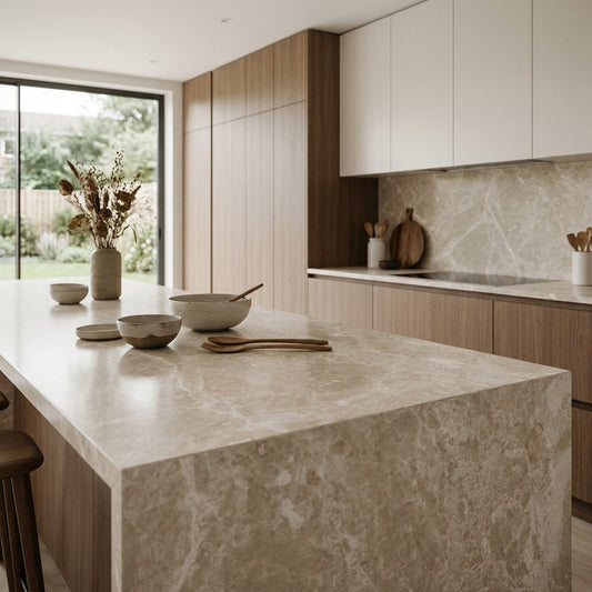 Cream Navona Marble Kitchen Worktop – Laminate | Kronodesign K367 PH
