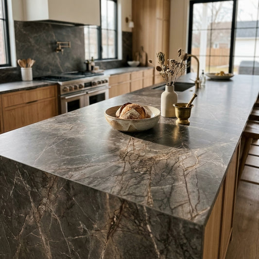 Fossil Arosa Kitchen Worktop – Square Edged Laminate | Kronodesign K539 PN