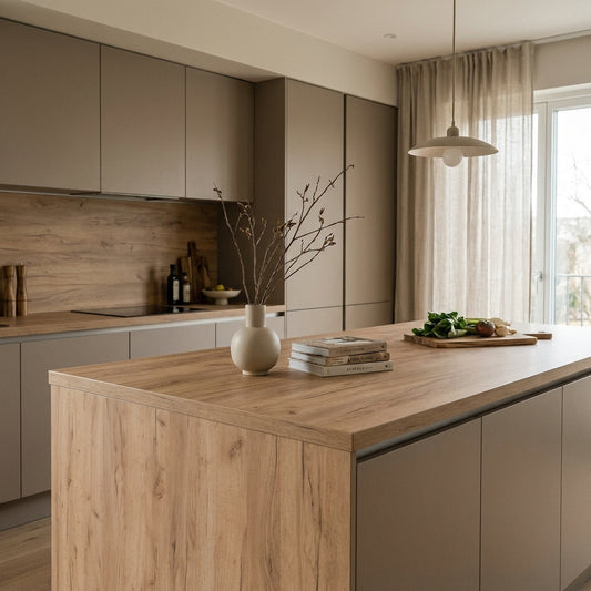 Gold Craft Oak Kitchen Worktop – Postformed Laminate | Kronodesign K003 FP