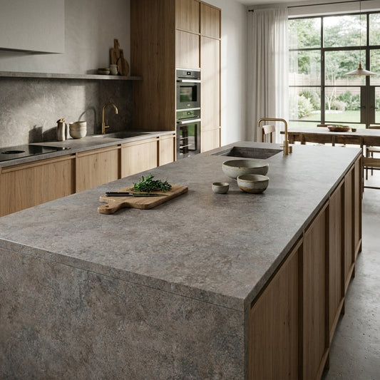 Grey Albus Kitchen Worktop – Square Edged Laminate | Kronodesign K540 PN