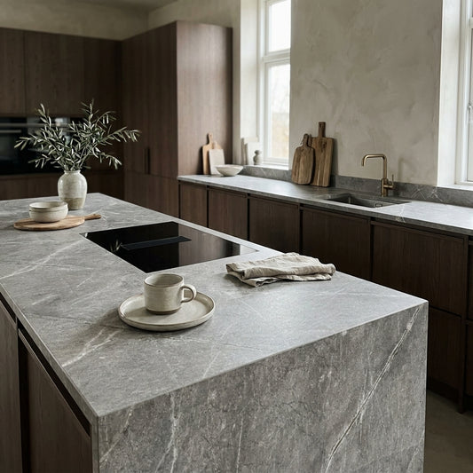 Grey Atlantic Marble Kitchen Worktop – Laminate | Kronodesign K368 PH