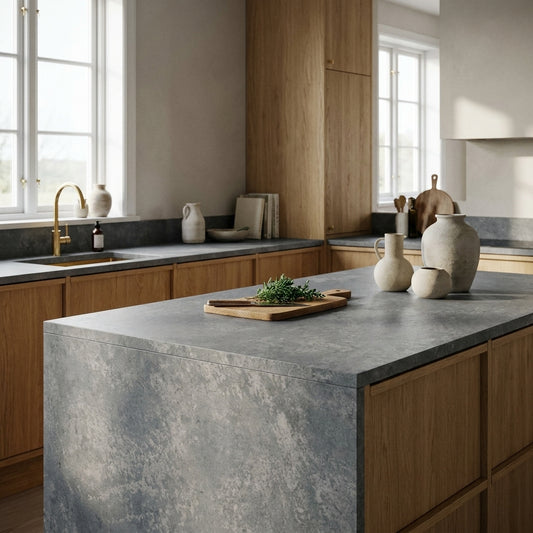 Grey Galaxy Kitchen Worktop – Postformed Laminate | Kronodesign K207 RS