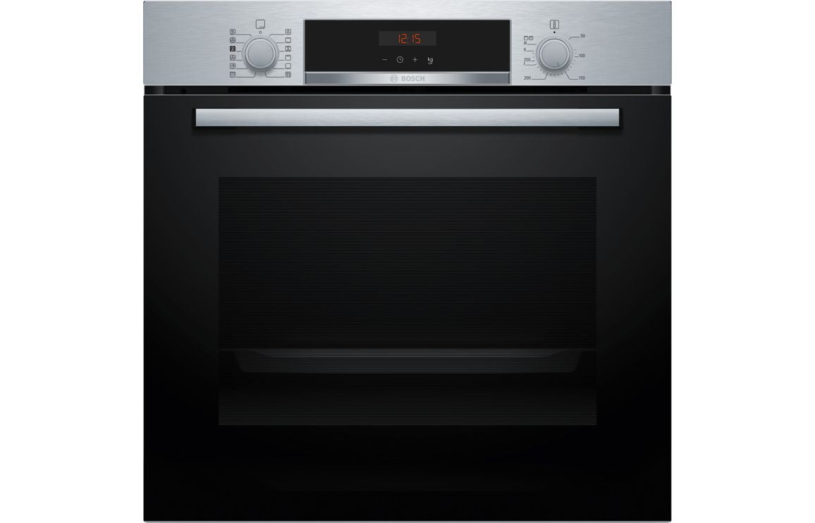Bosch Series 4 HQA574BS3B Single Pyrolytic Oven w/Added Steam - Black & St/Steel