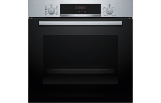 Bosch Series 4 HQA574BS3B Single Pyrolytic Oven w/Added Steam - Black & St/Steel
