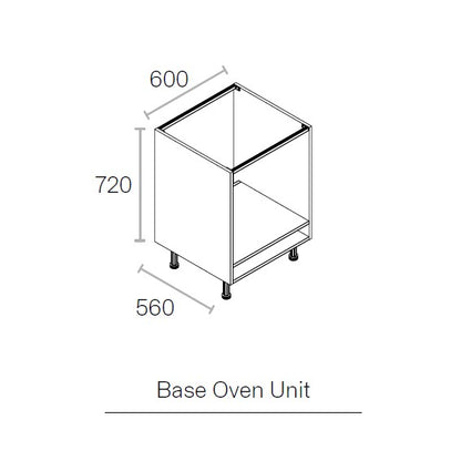 600mm Oven Housing Highline Base Unit Oak