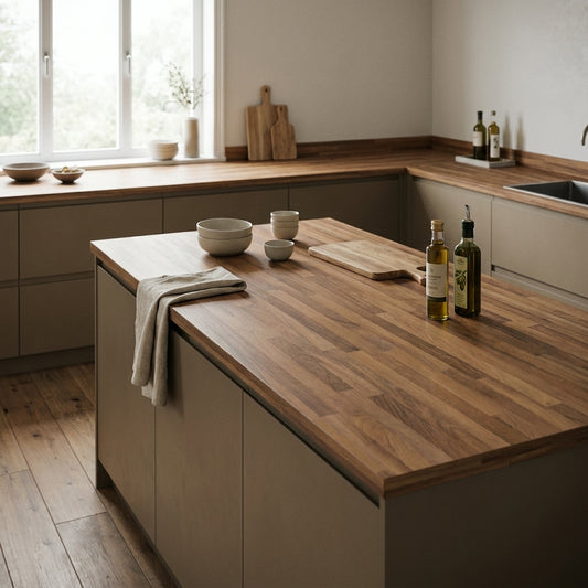 Porterhouse Walnut Kitchen Worktop – Postformed Laminate | Kronodesign K206 PE