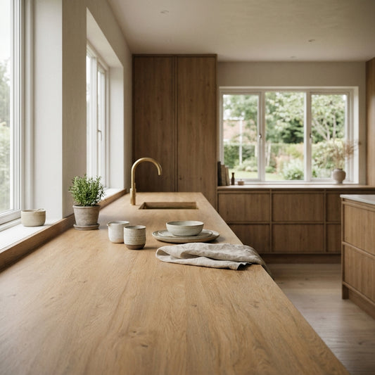 Stone Oak Kitchen Worktop – Postformed Laminate | Kronodesign 5527 FP