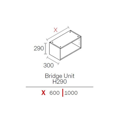 290x600mm Bridging Unit Oak
