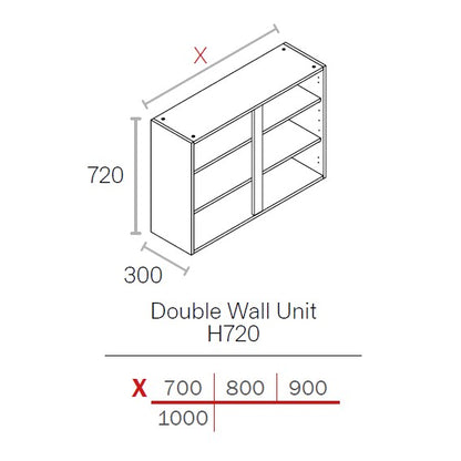 800mm  Wall Unit White