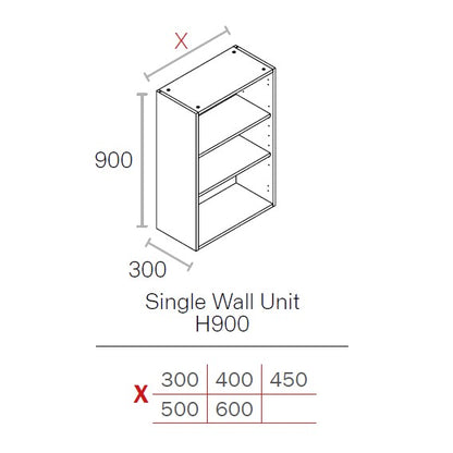 300mm Wall Unit Oak
