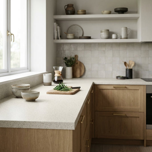White Dunes Kitchen Worktop – Postformed Laminate | Kronodesign K215 BS
