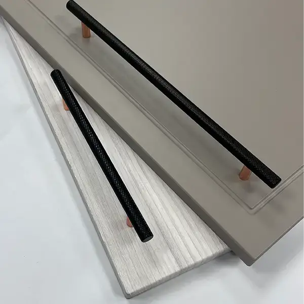 Knurled T-Bar  160mm Handle Black and Copper