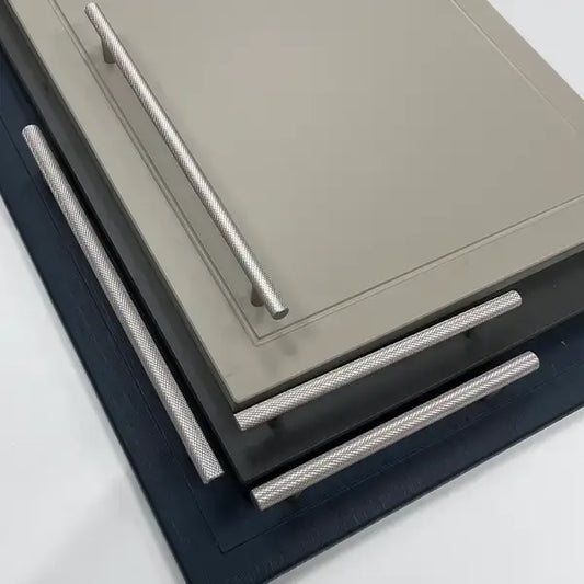 Knurled T-Bar  160mm Handle Brushed Nickel