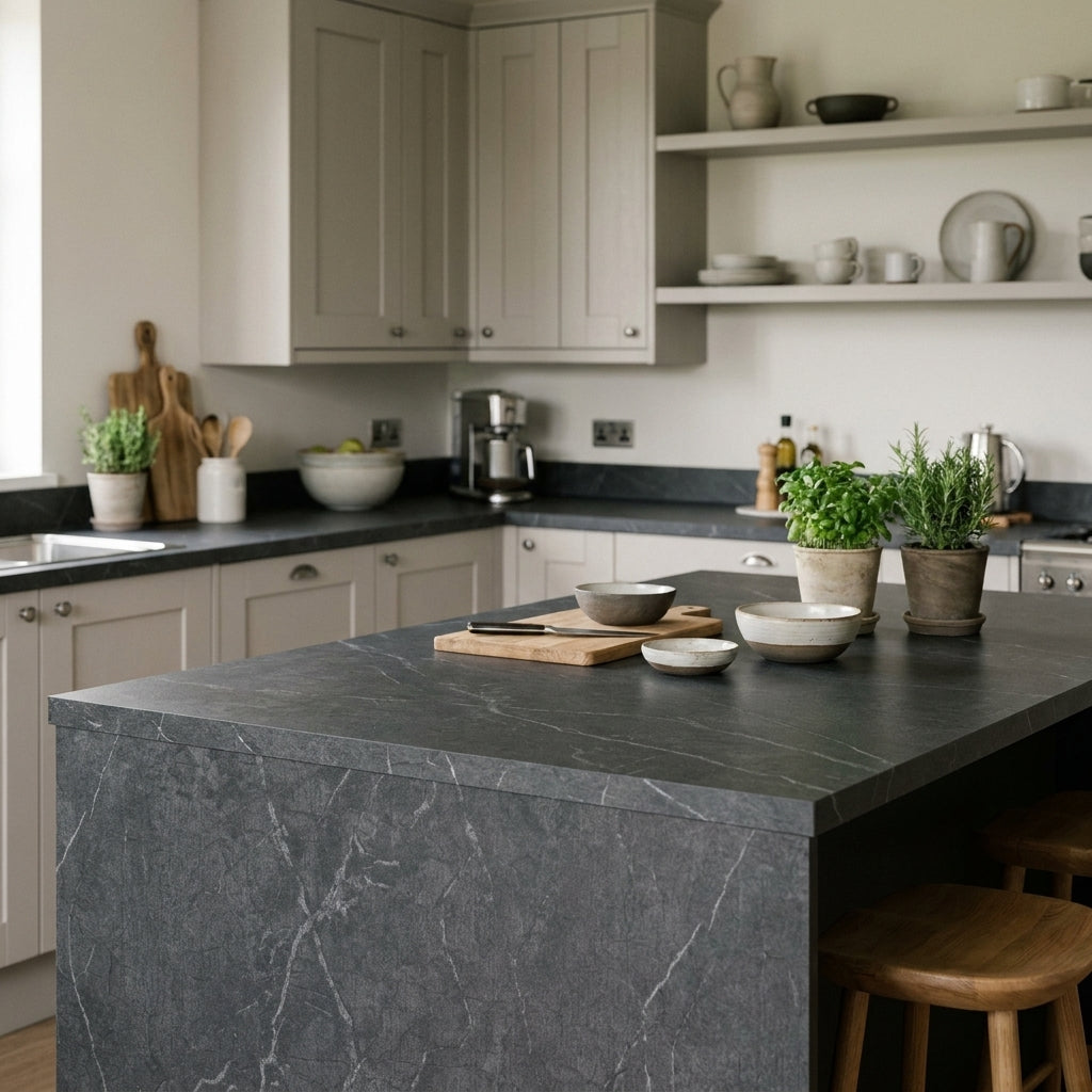 Duropal S63066 MS Caviar Silver Postformed Worktop