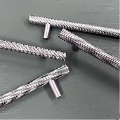 Knurled T-Bar  256mm Handle Brushed Nickel