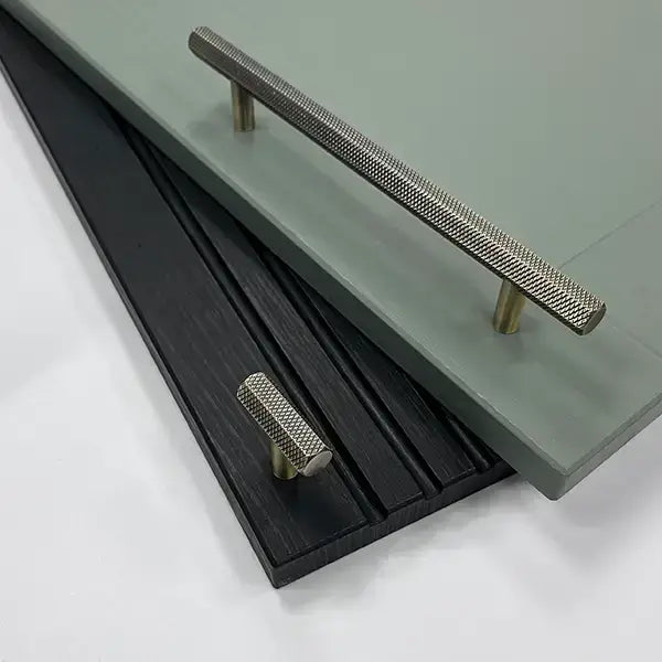 Mayfield Knurled Hex Bar  160mm Handle Antique Brass