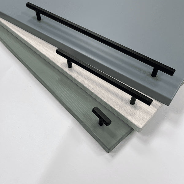 Hexagon Bar Handle  160mm Handle Black