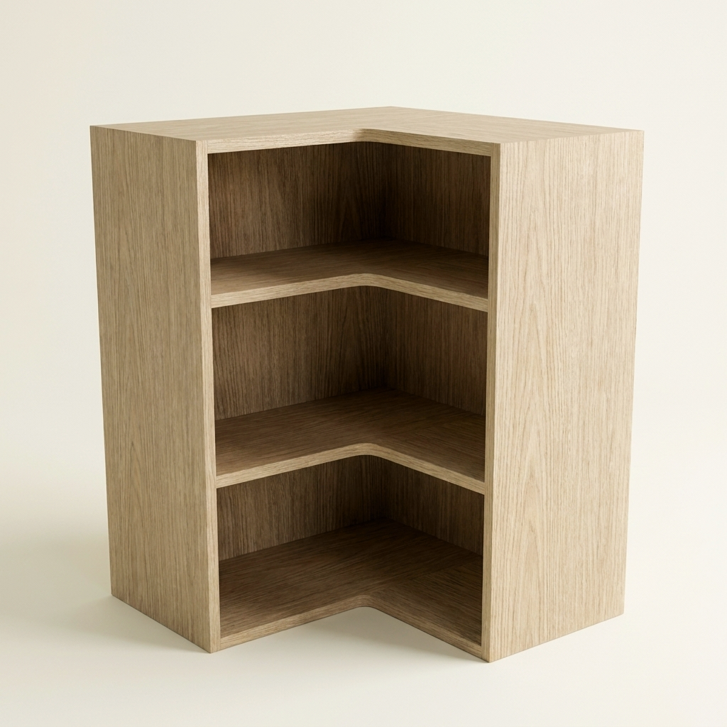 600x600 L Corner Wall Unit Oak