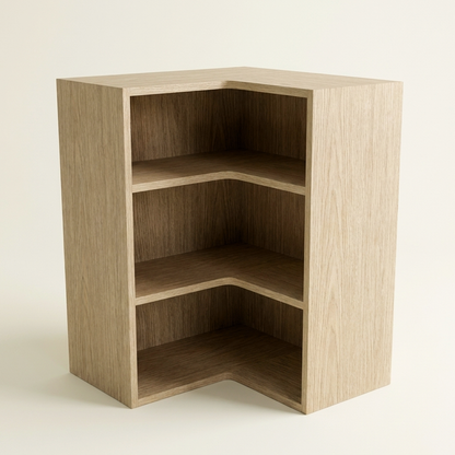 600x600 L Corner Wall Unit Oak